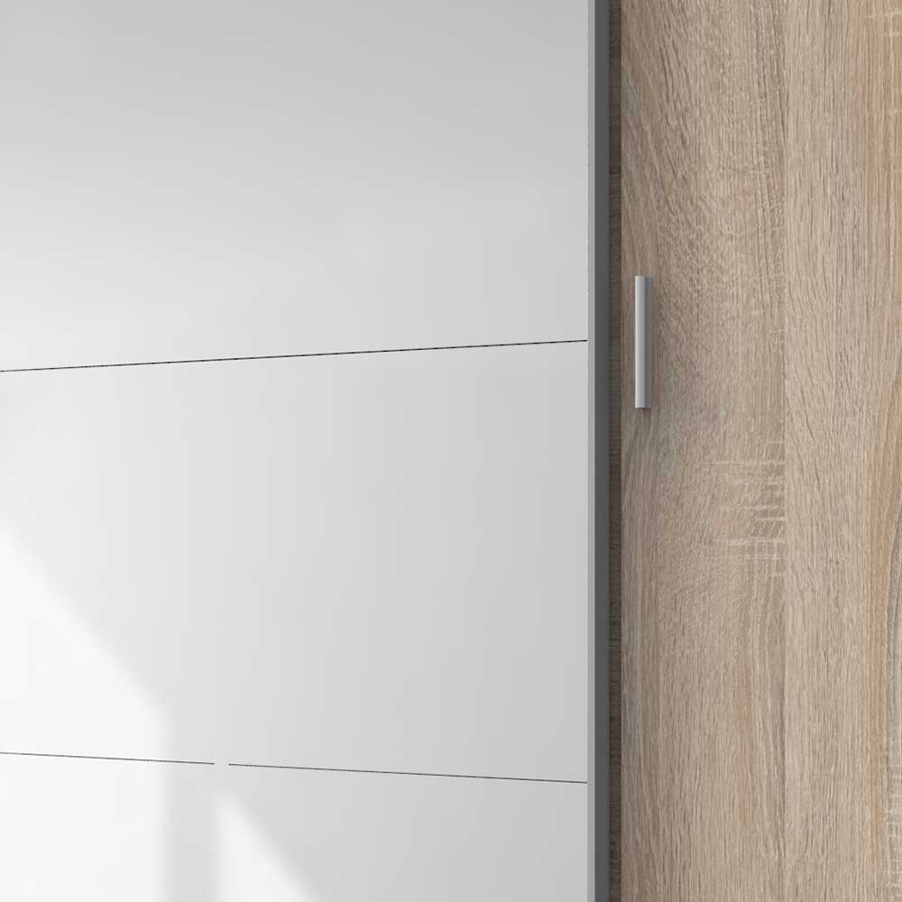 4-türiger Kleiderschrank mit Spiegel Schwebetüren - Metrona