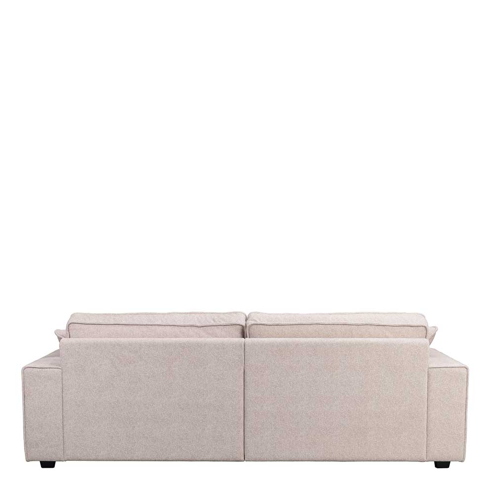 Dreier Sofa in Beige Stoffbezug - Praia