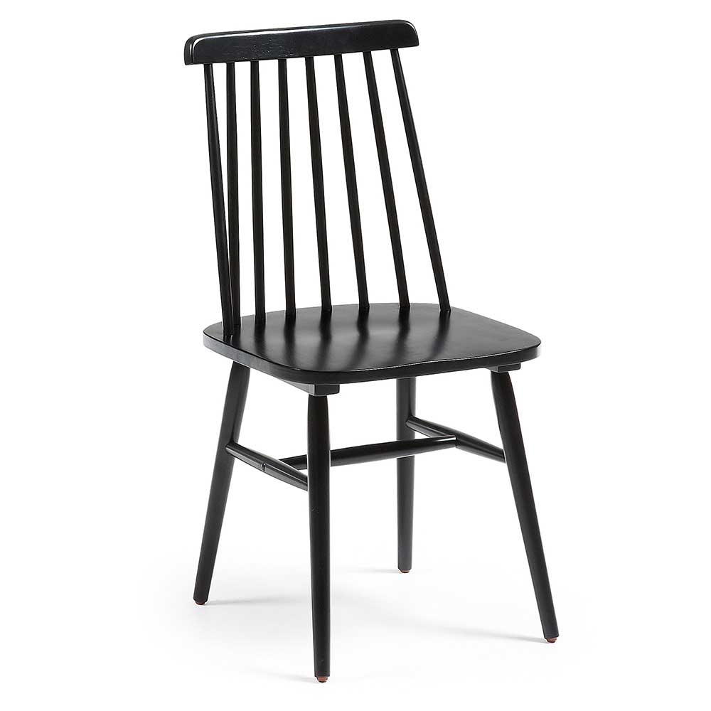 Scandi Stuhl in Schwarz lackiert - Finaly (2er Set)
