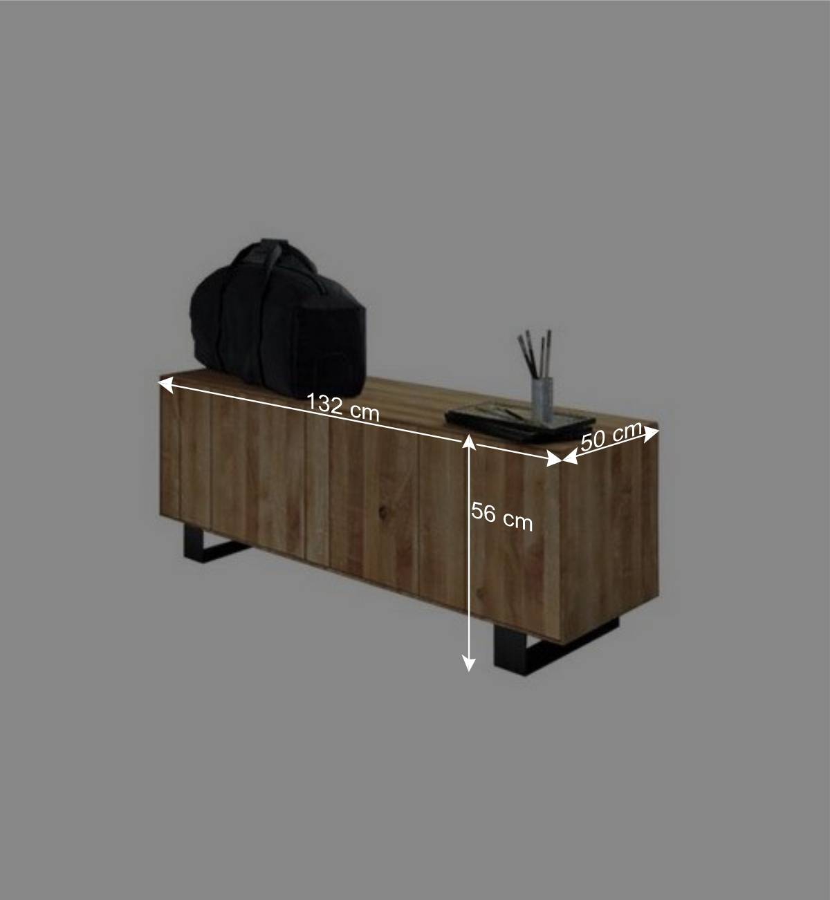 TV Schrank Manzey aus Wildeiche Massivholz