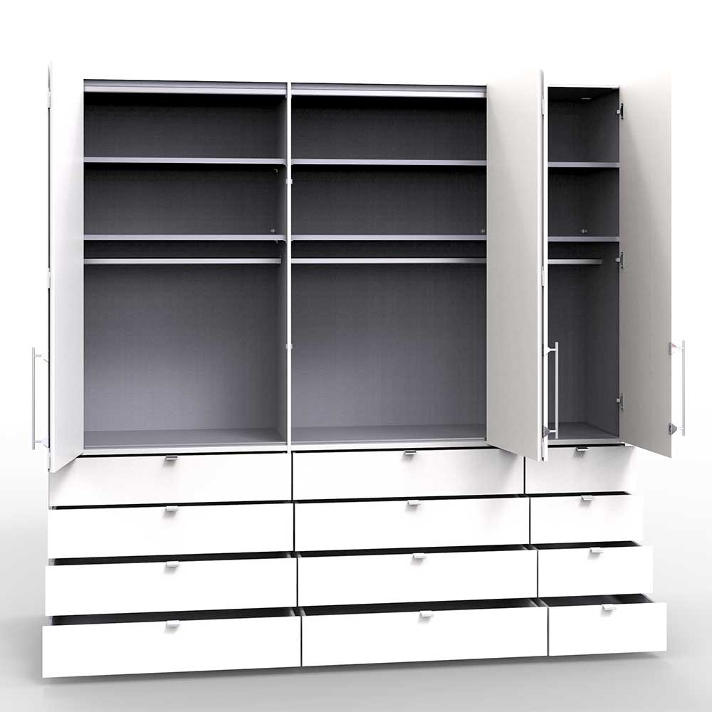 Schlafzimmer Kleiderschrank mit Metallgriffen - Donpiave
