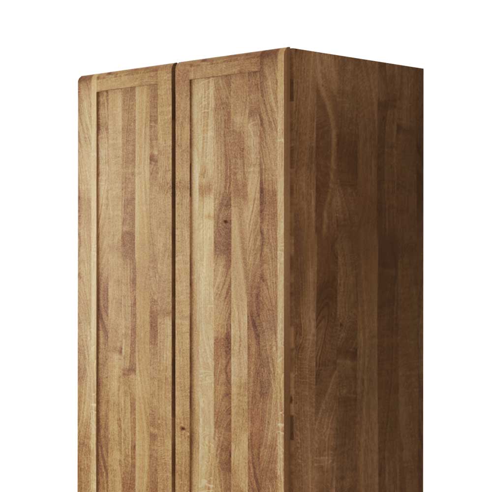 Kleiderschrank Vaskov aus Wildeiche massiv geölt