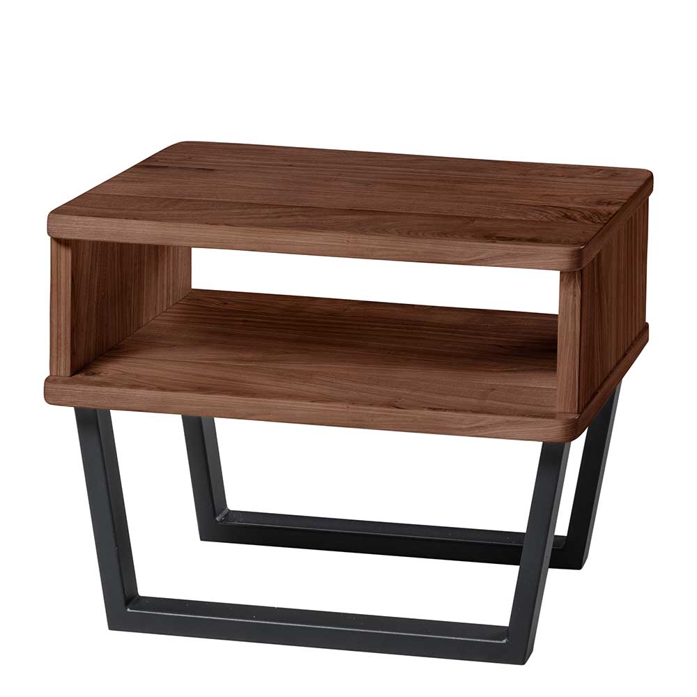 Bett im Industrial Design aus Nussbaum in Braun - Murphy