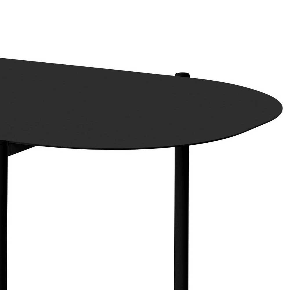 Pulverbeschichteter Metall Sofatisch in Schwarz - Amy