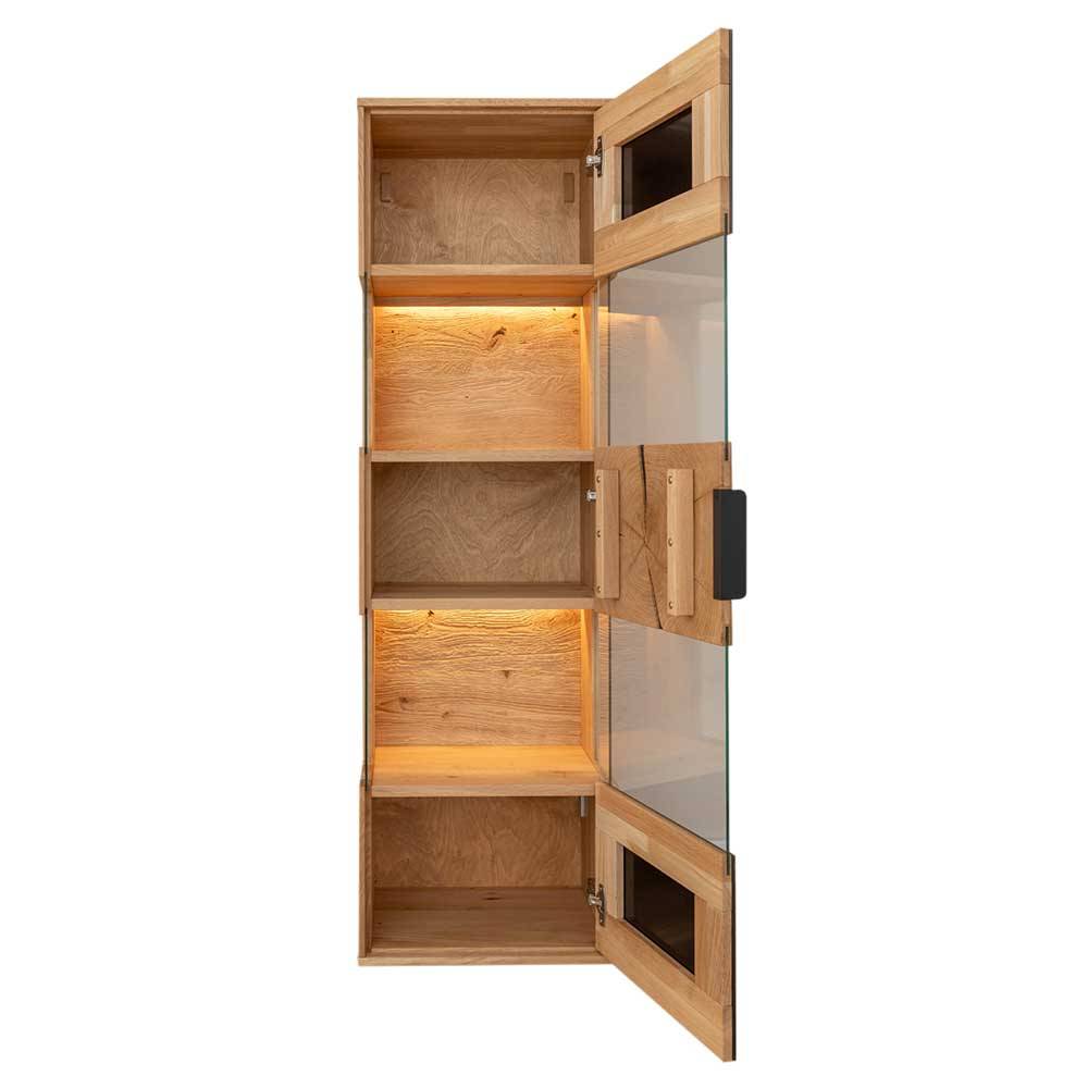 Hängevitrine aus Eiche und Glas - Masicuri