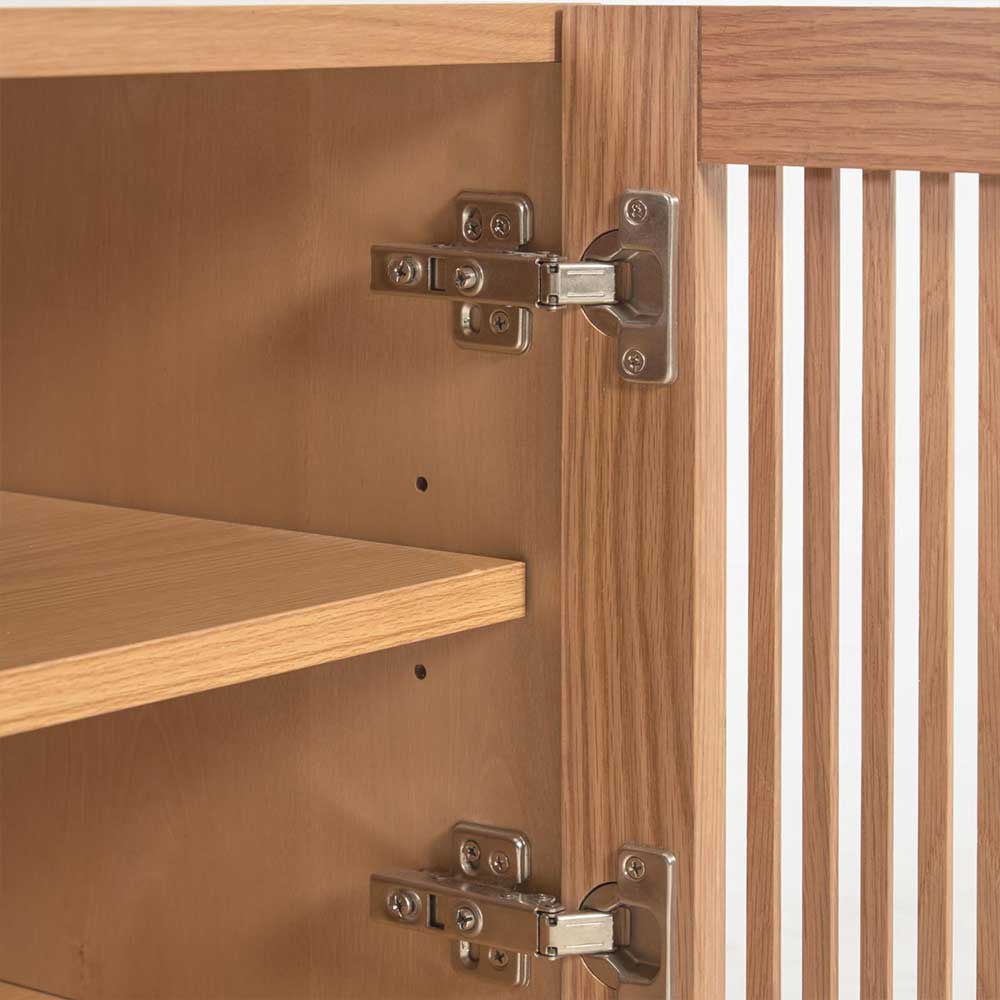 Schuhschrank mit Lamellen-Türen - Azuro
