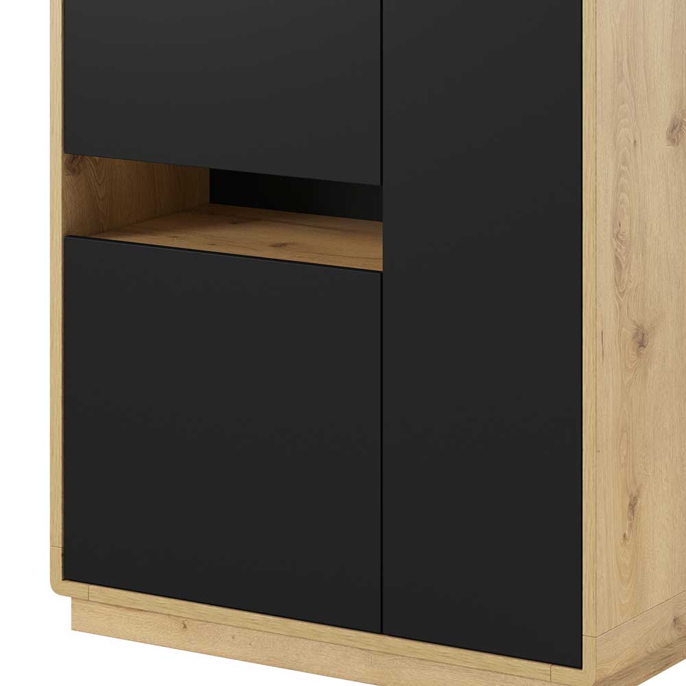 93x181x40 3-türige Schrank mit offenem Fach - Ilunas