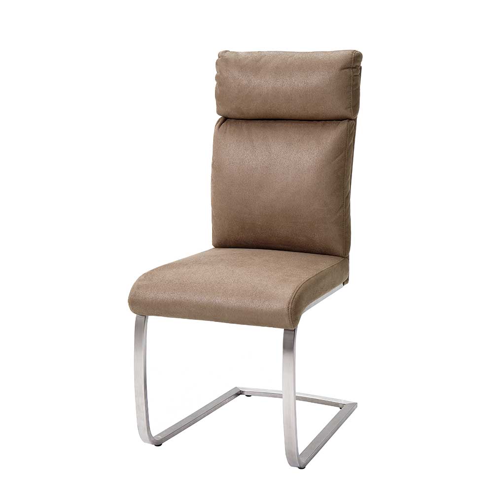 Design Freischwinger Ardin in Beige (2er Set)