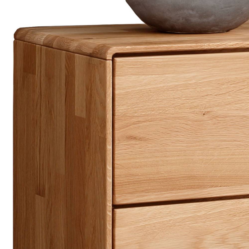 Hohe Holzkommode aus Wildeiche Massivholz - Darcona
