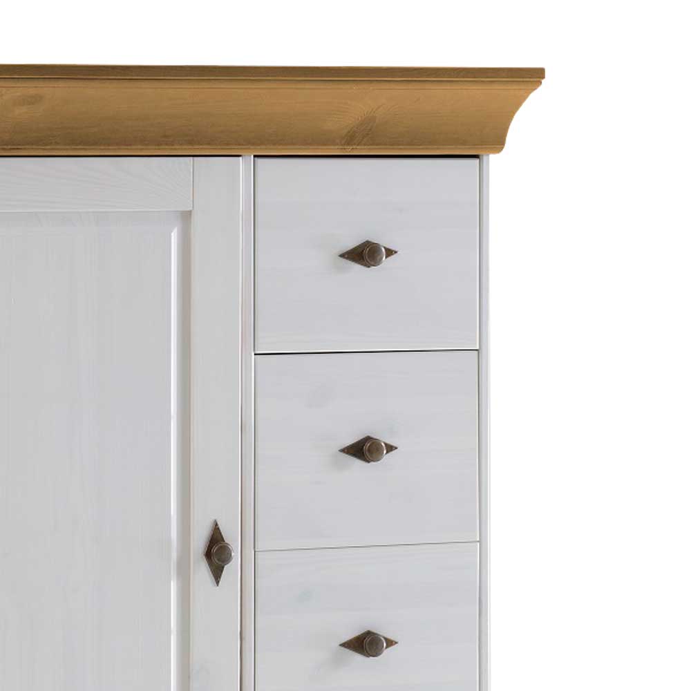 Brotschrank Sibiuta in Weiß Holz