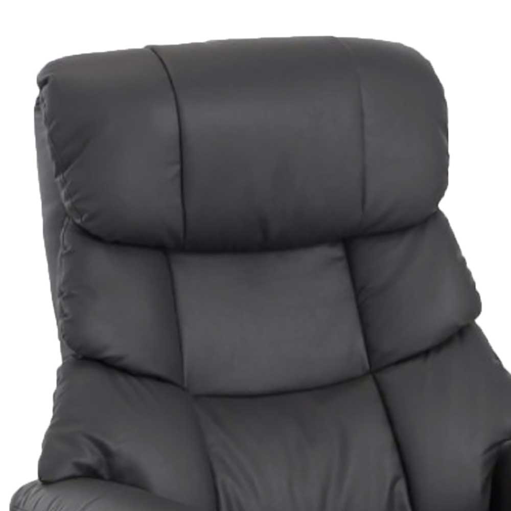 Wohnzimmer Relaxsessel aus Leder in Grau - Racana (zweiteilig)