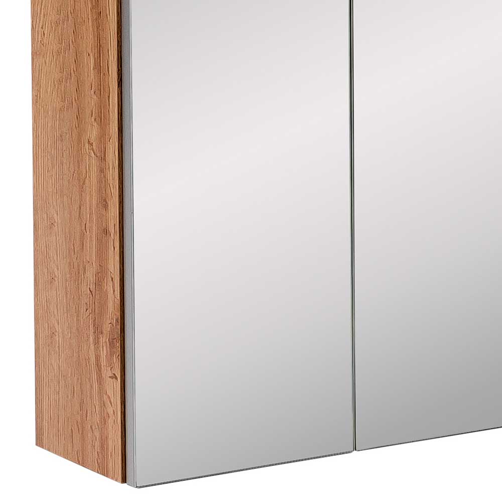 Badschrank mit Spiegeltüren in Wildeiche Optik - Jessmi