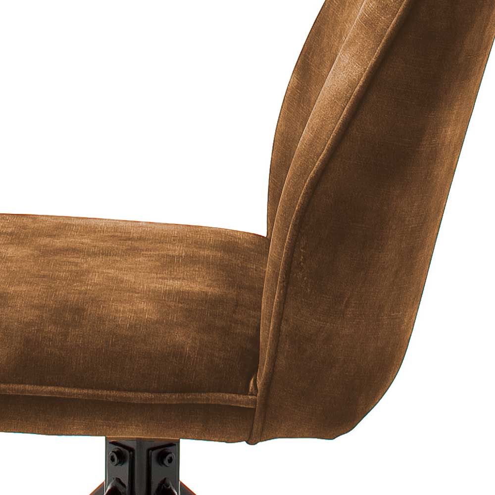 Esstisch Drehstühle aus Velours - Montigue (2er Set)