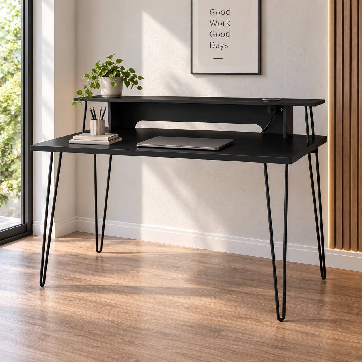 Design Schreibtisch mit Handy Ladestation - Christian