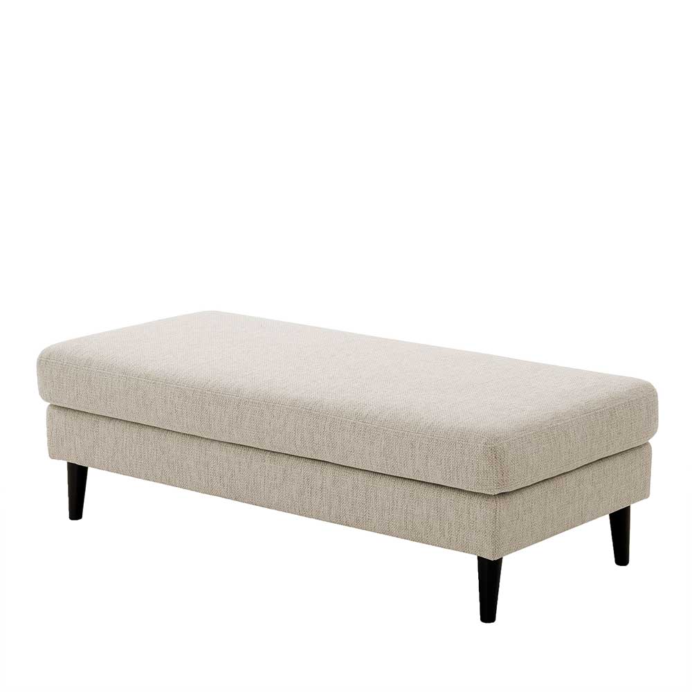 Webstoff Couchhocker in Creme - Bentema