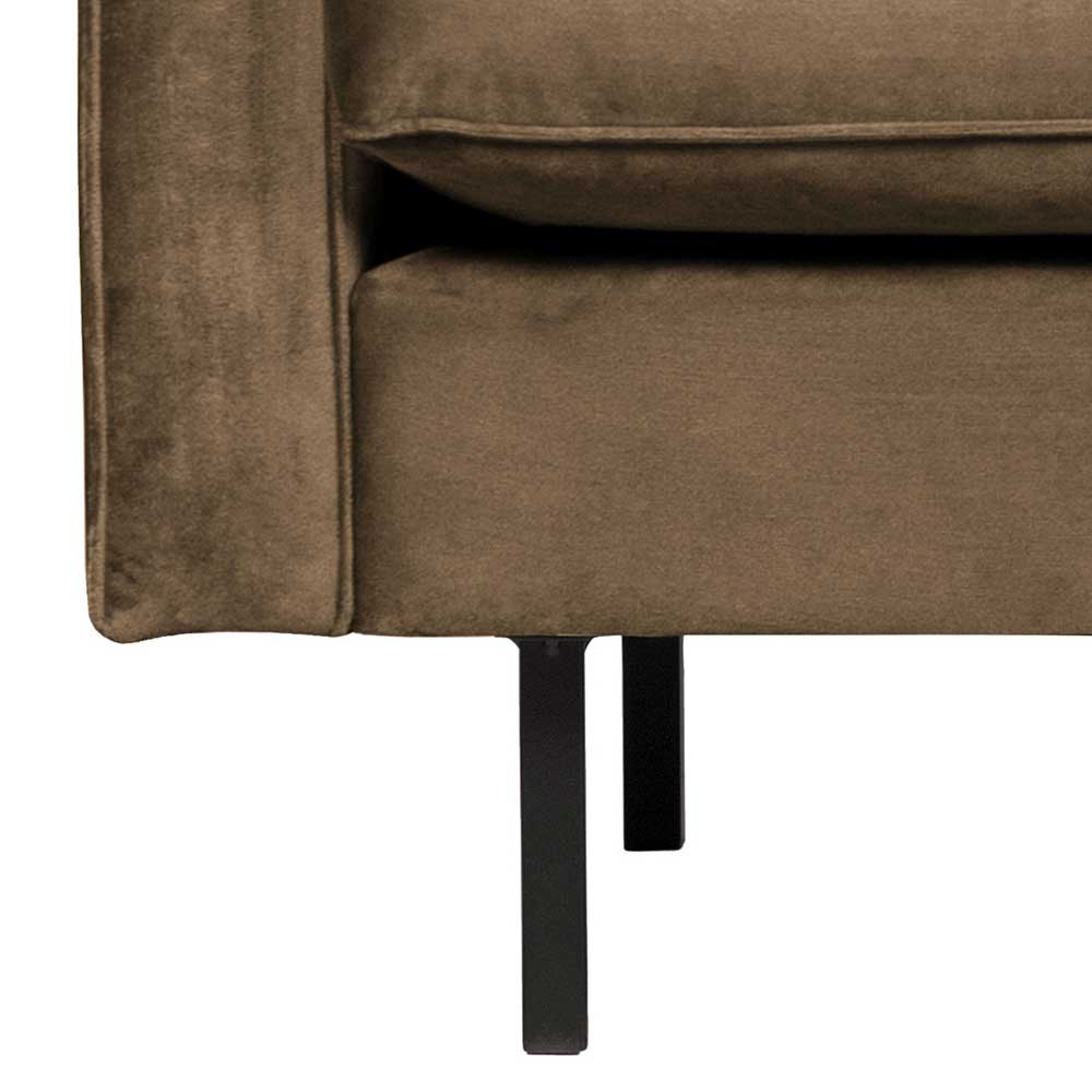 Samt Wohnzimmer Sessel in Taupe - Museo