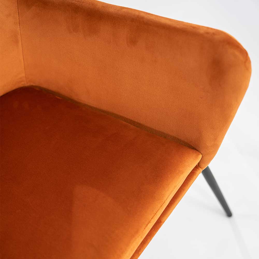 Design Samtsessel in Orange - Ofrael