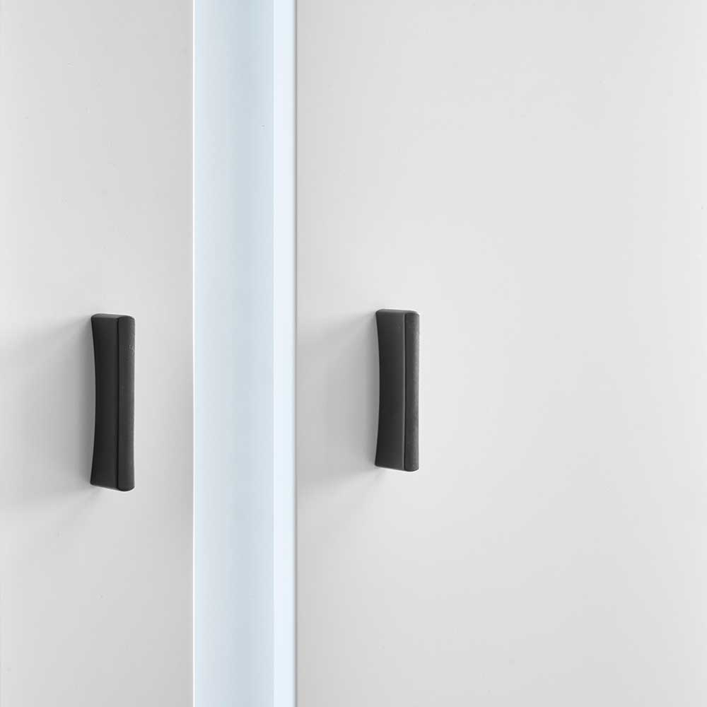 Weißes Highboard mit Glaseinsatz und LED Beleuchtung - Tirol