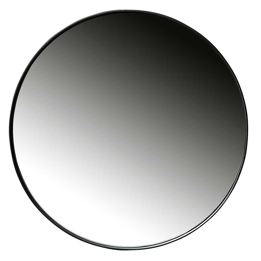 Runder Hängespiegel in Schwarz 80x80x5 - Mion