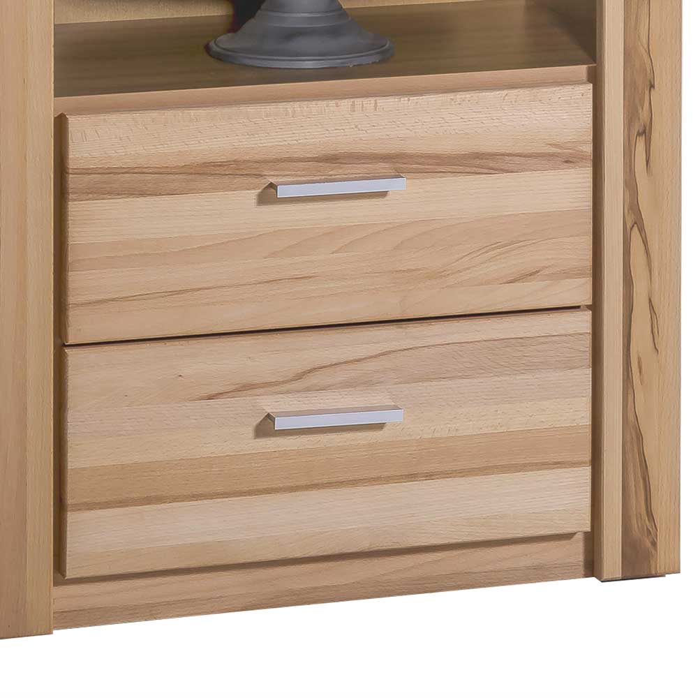 68x140x40 Kernbuche Regal mit 2 Schubladen - Uhelia