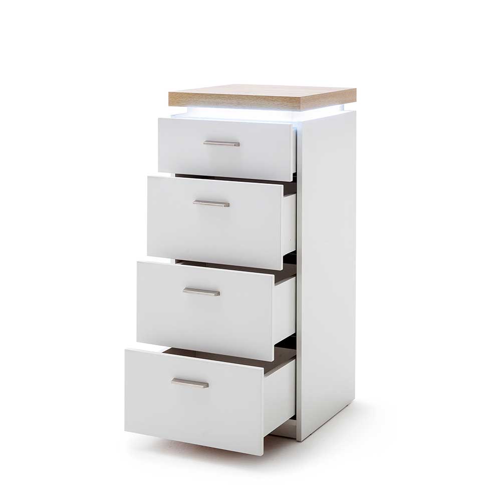 42x98x44 Wohnzimmer Hochkommode mit LED - Nusenia