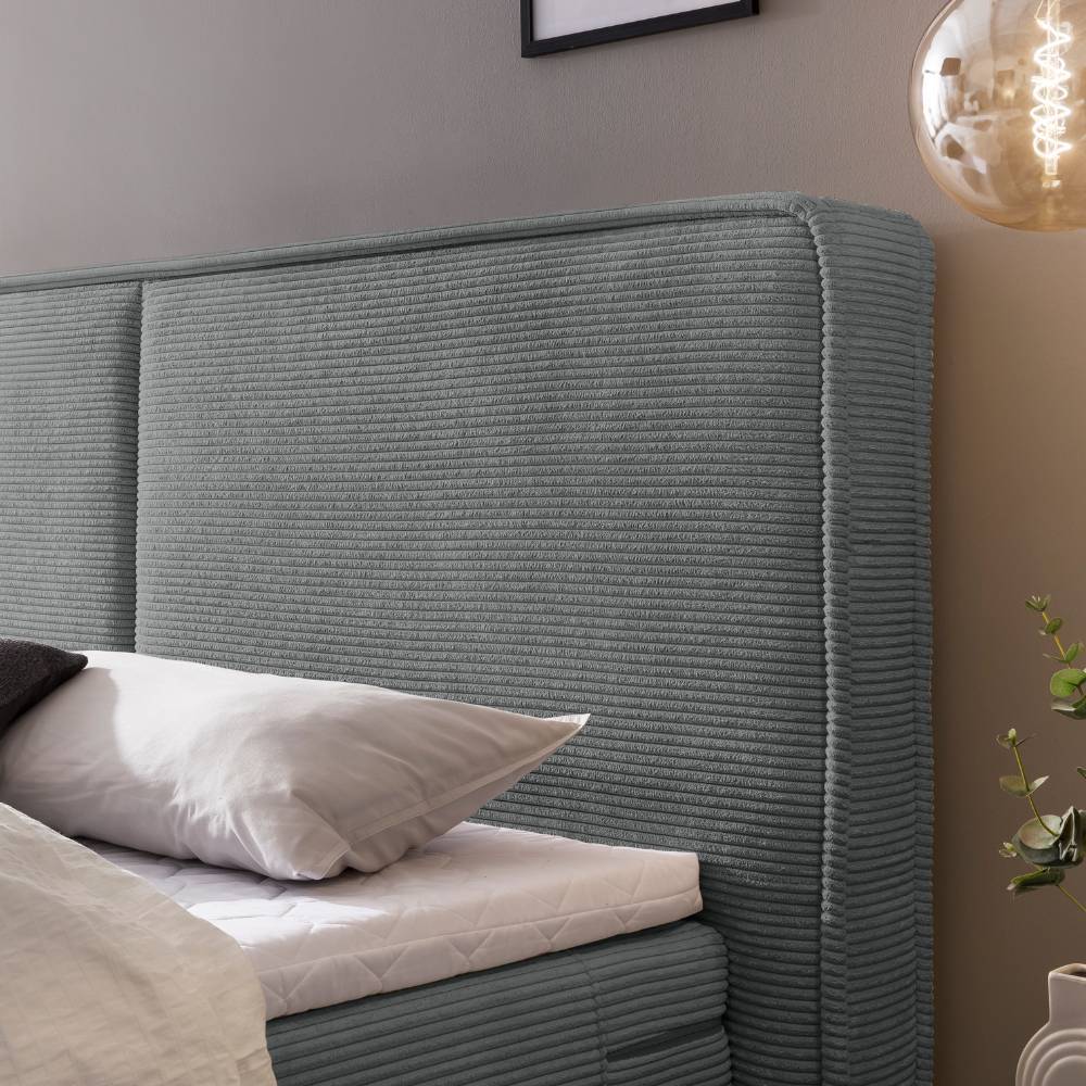 Breitcord Boxspringbett mit Wendematratzen H2 H3 - Vicotria