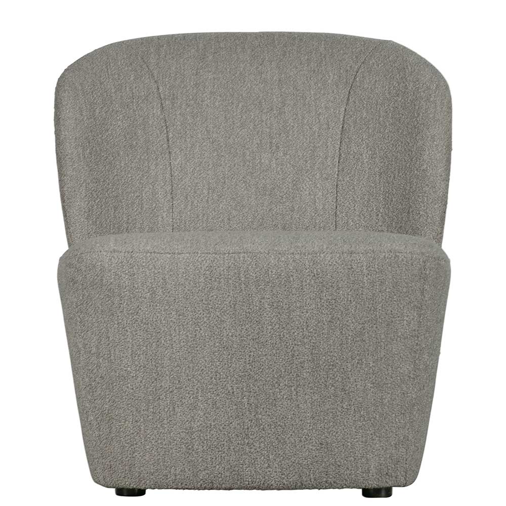 Einzelsessel in Grau Boucle Stoff - Nurcia