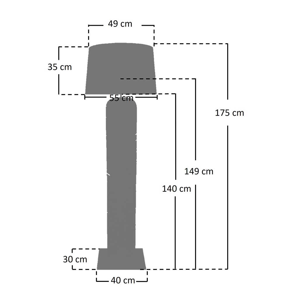 Design Stehleuchte in Weiß - Syrianco