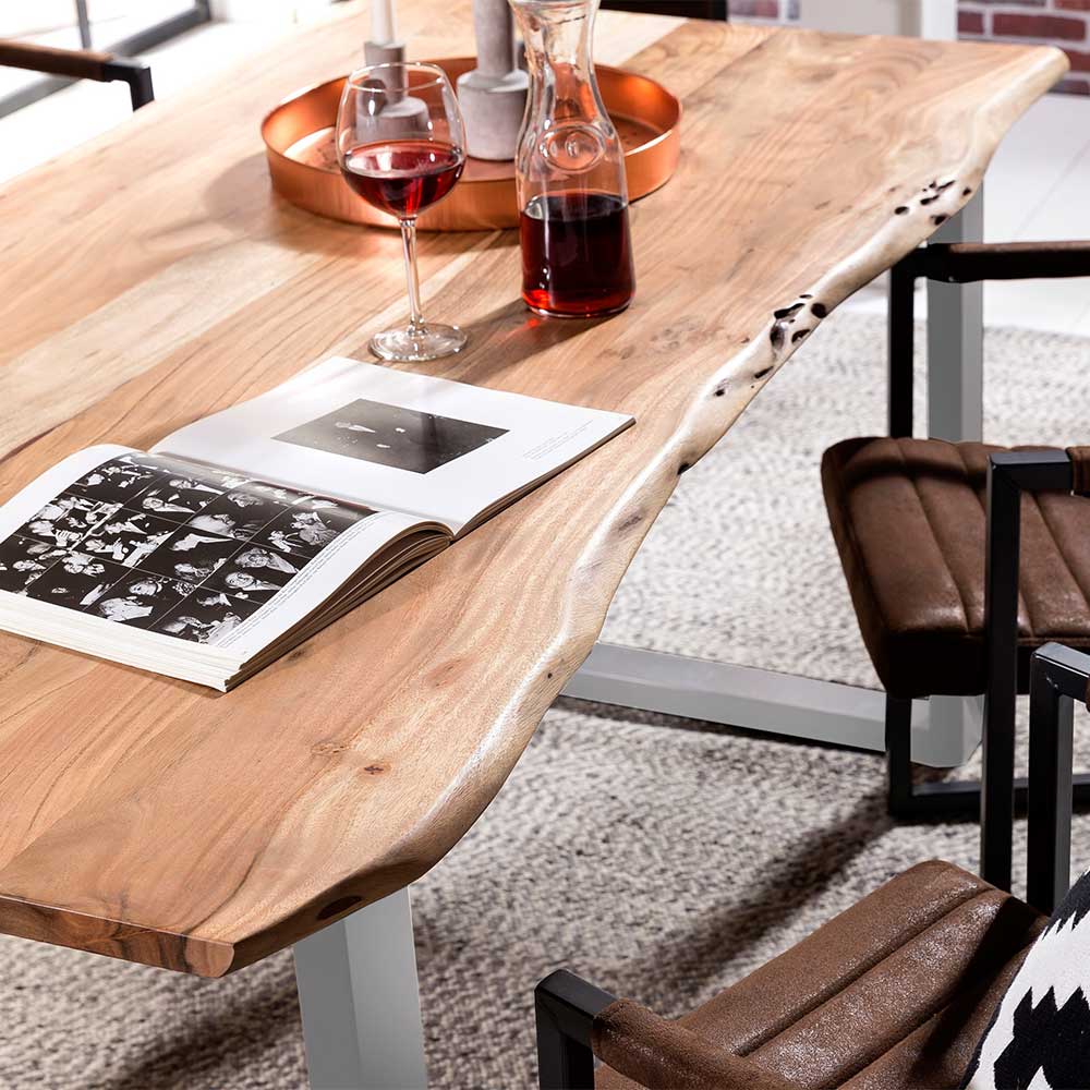 Loft Esstisch mit Akazie Naturkante - Calobra