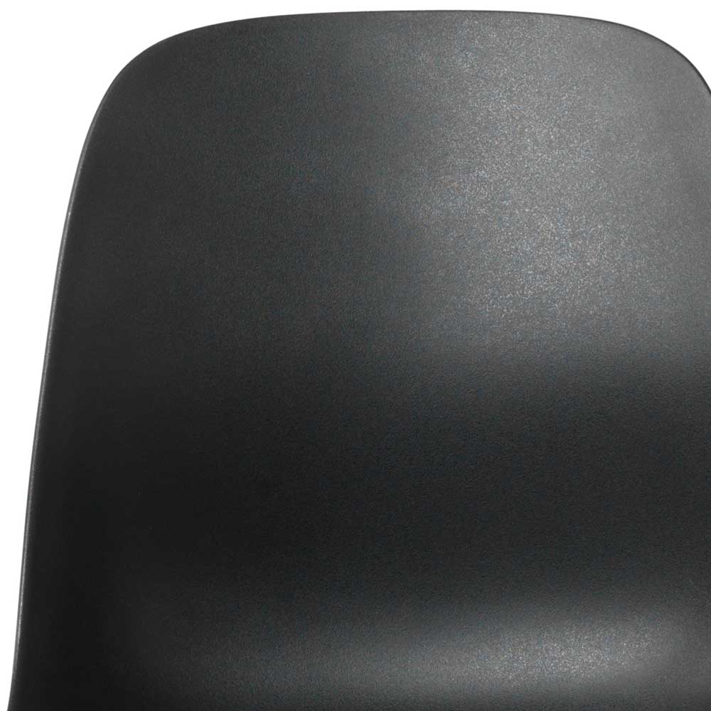 Schwarze Schalenstühle aus PP - Resceta (4er Set)