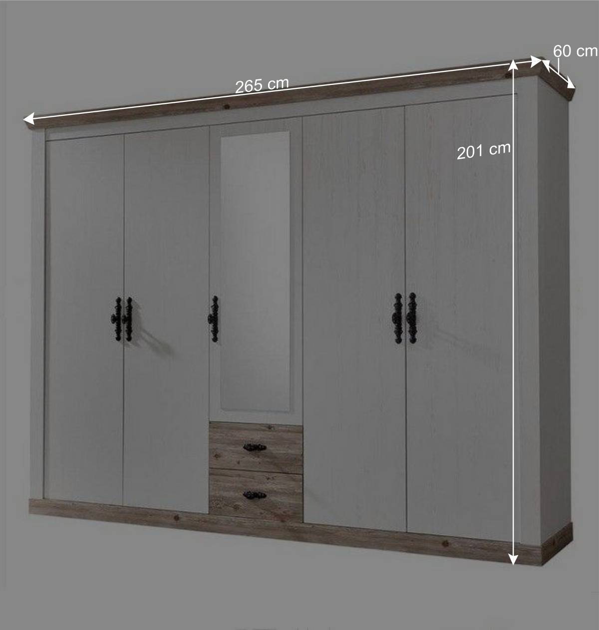 180x200 Schlafzimmer Möbel komplett - Nedita I (vierteilig)
