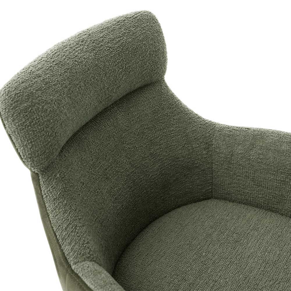 Esszimmer Stuhlsessel in Oliv Grün - Gregoriano (2er Set)