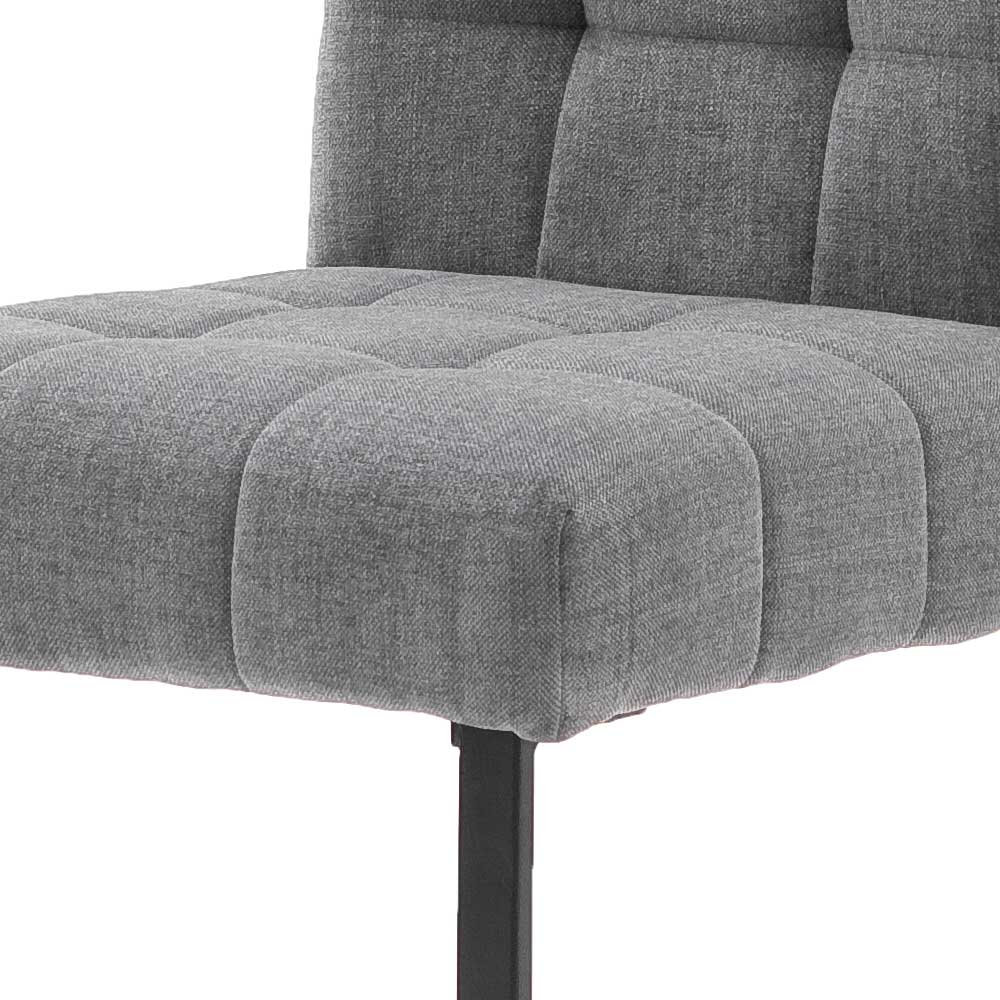 Swingstühle in Grau Chenille - Zaruto (2er Set)