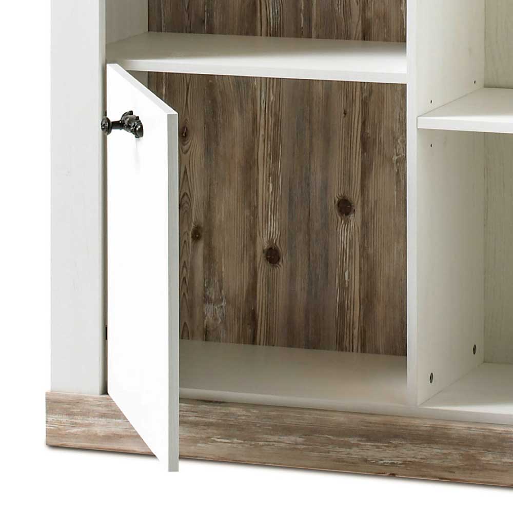 Günstiges Highboard im Scandi Chic Nedita in Weiß
