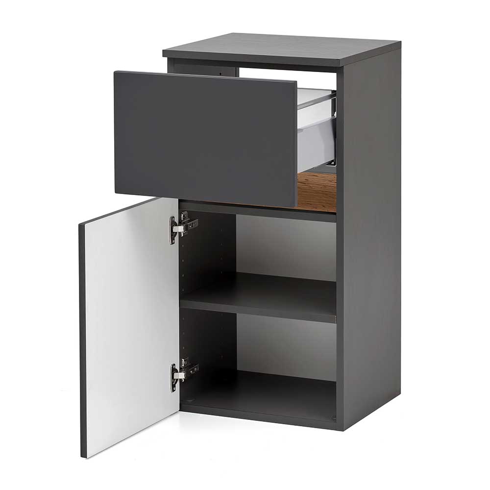 Bad Unterschrank in Grau mit Wildeiche - Agiruan