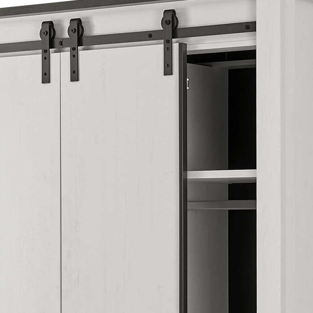Schwebetürenschrank mit Spiegel Drehtür - Tramos