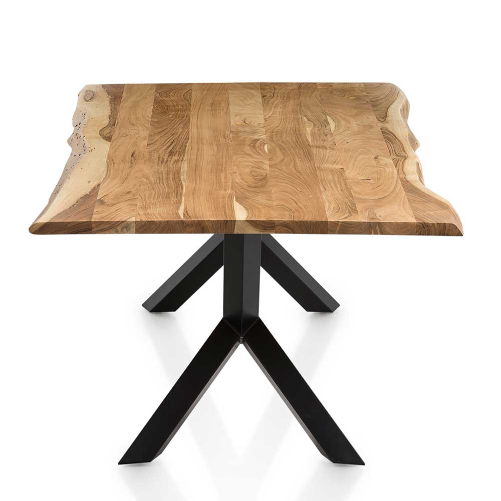 Design Esszimmertisch mit Naturkanten Platte - Kobi