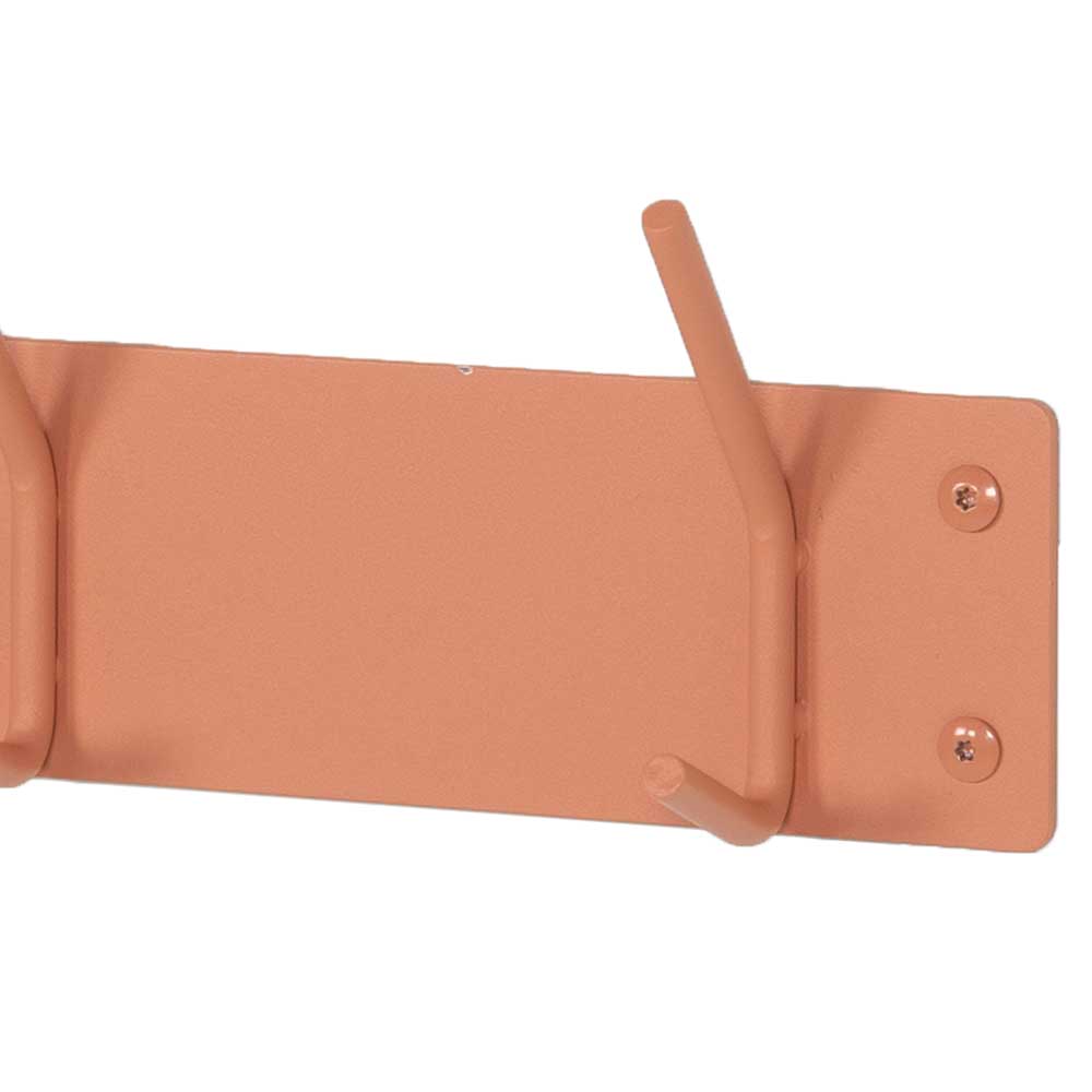 Wandgarderobe pulverbeschichtet in Terracotta - Harras