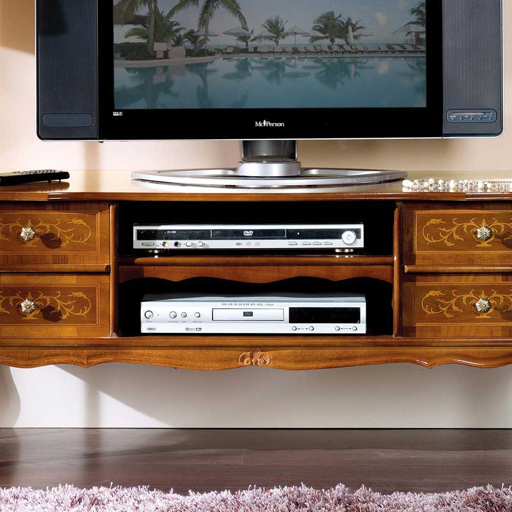 123 cm breite TV Kommode Agosto im Barockstil