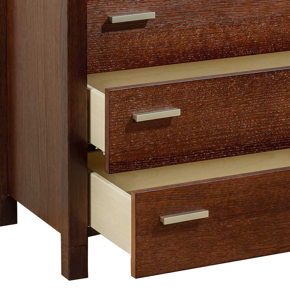 Geradlinige Schreibkommode in Wenge Braun - Glosidrana