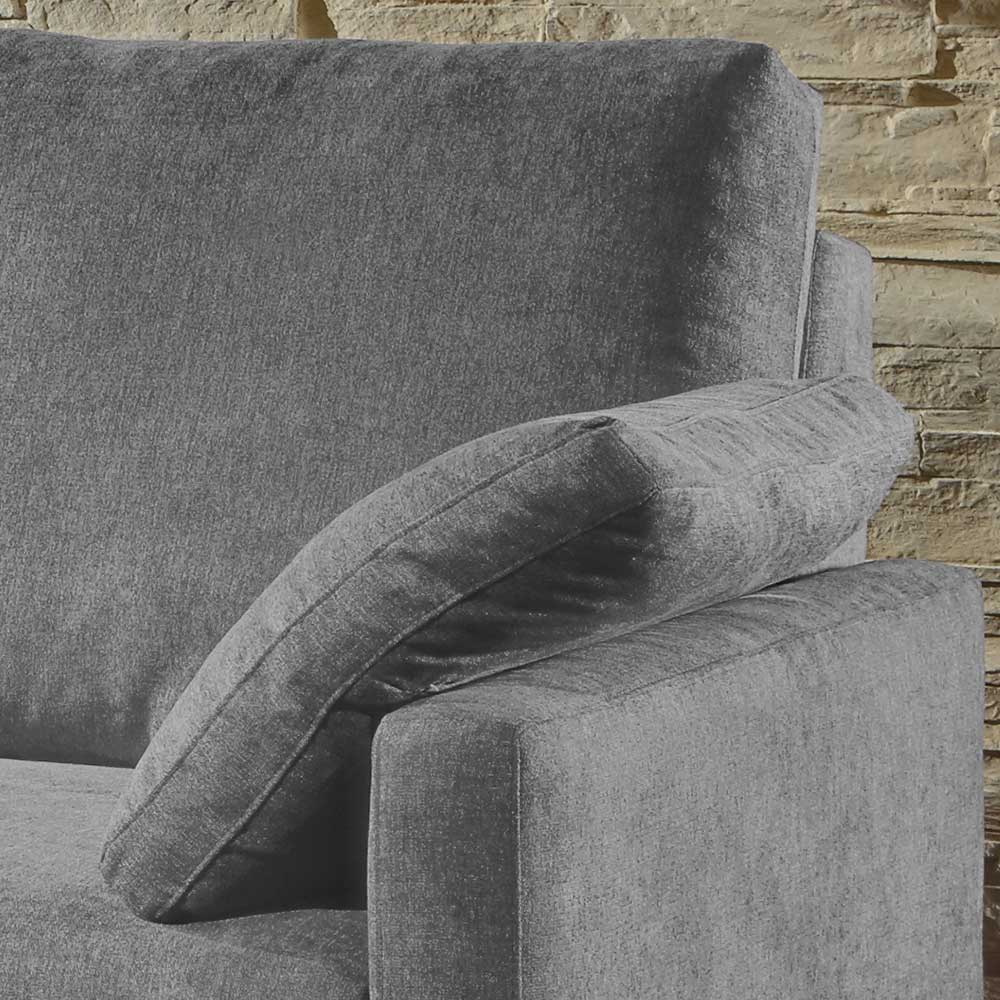Bettcouch in Silbergrau Stoff - Hide