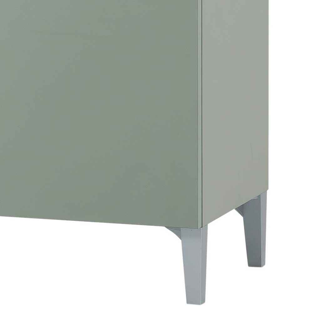 Badezimmer Highboard in Graugrün und Eiche - Liz