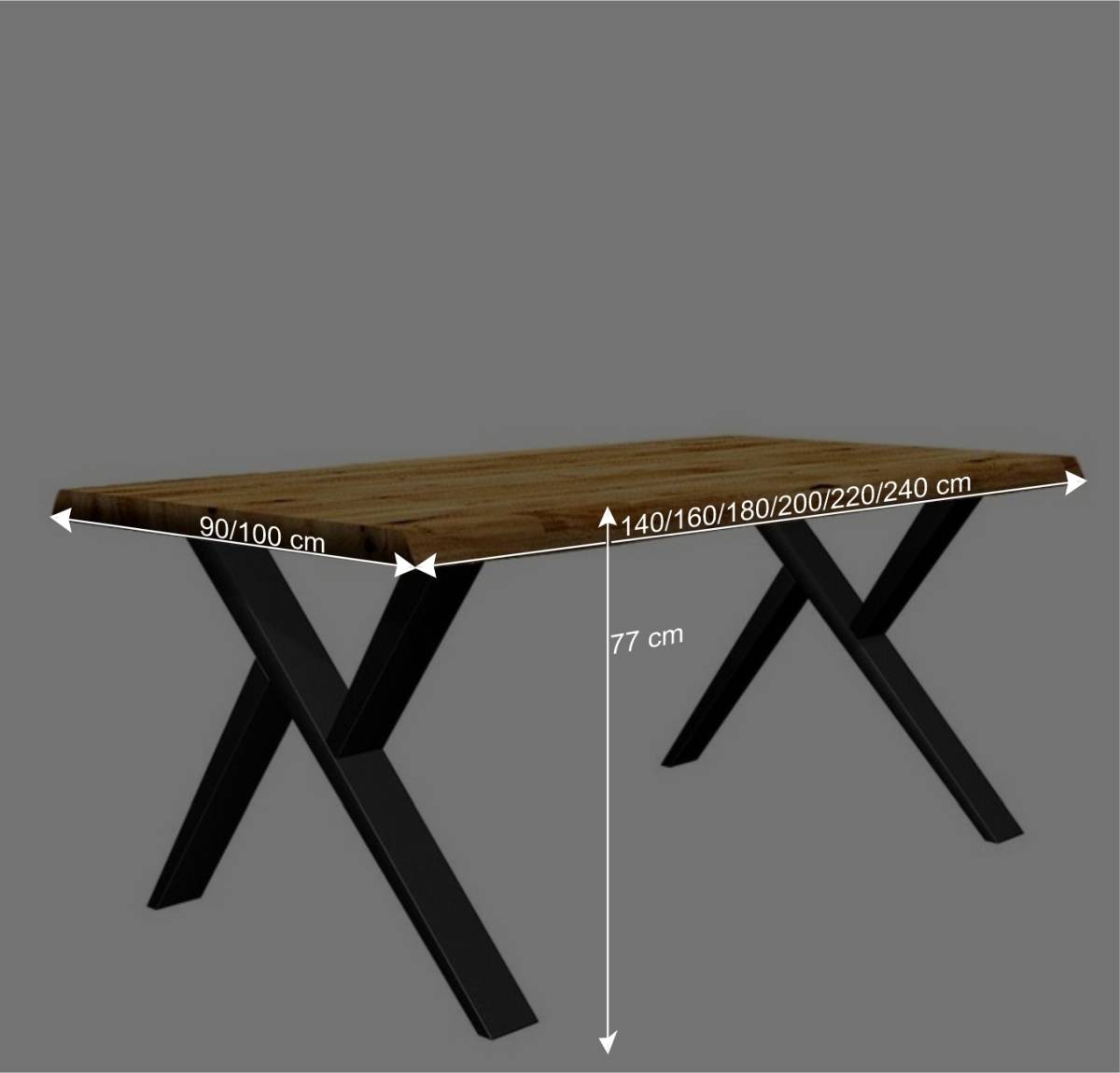 Designertisch aus Eiche geölt - Nicholos