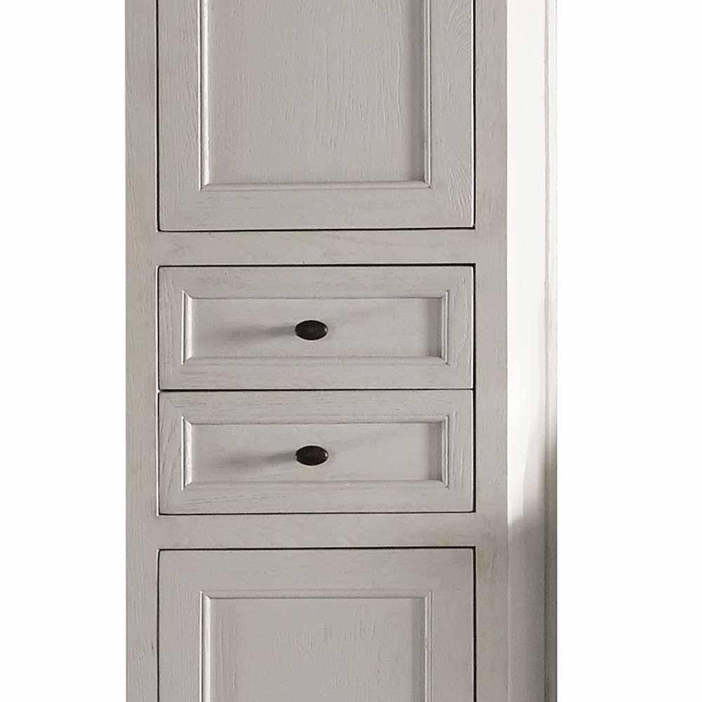 Massivholz Badschrank in Weiß Soilhull aus Eiche