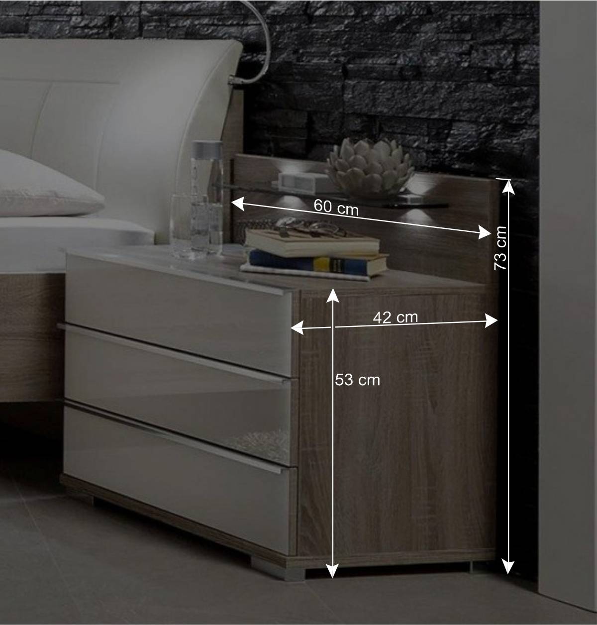 Schlafzimmer Einrichtung Möbelset - Devanico (vierteilig)