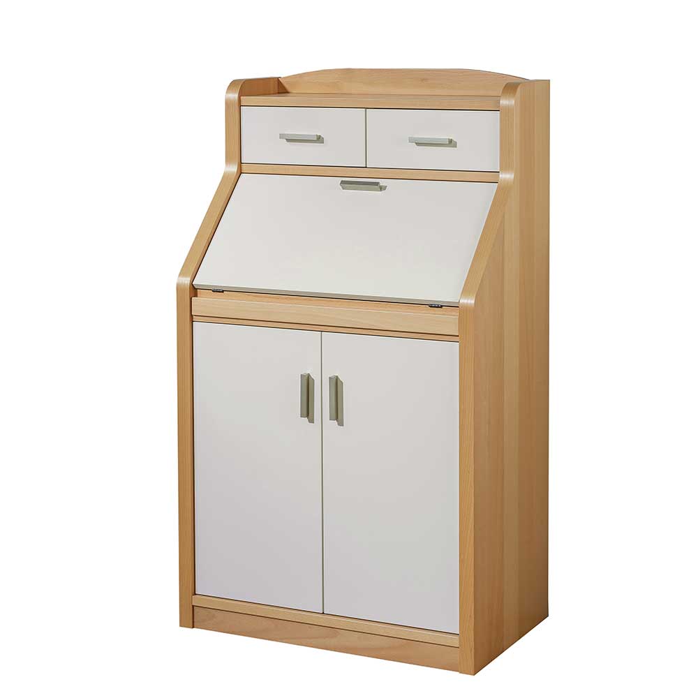Hochwertiger Sekretär in Creme & Buche - Rayn