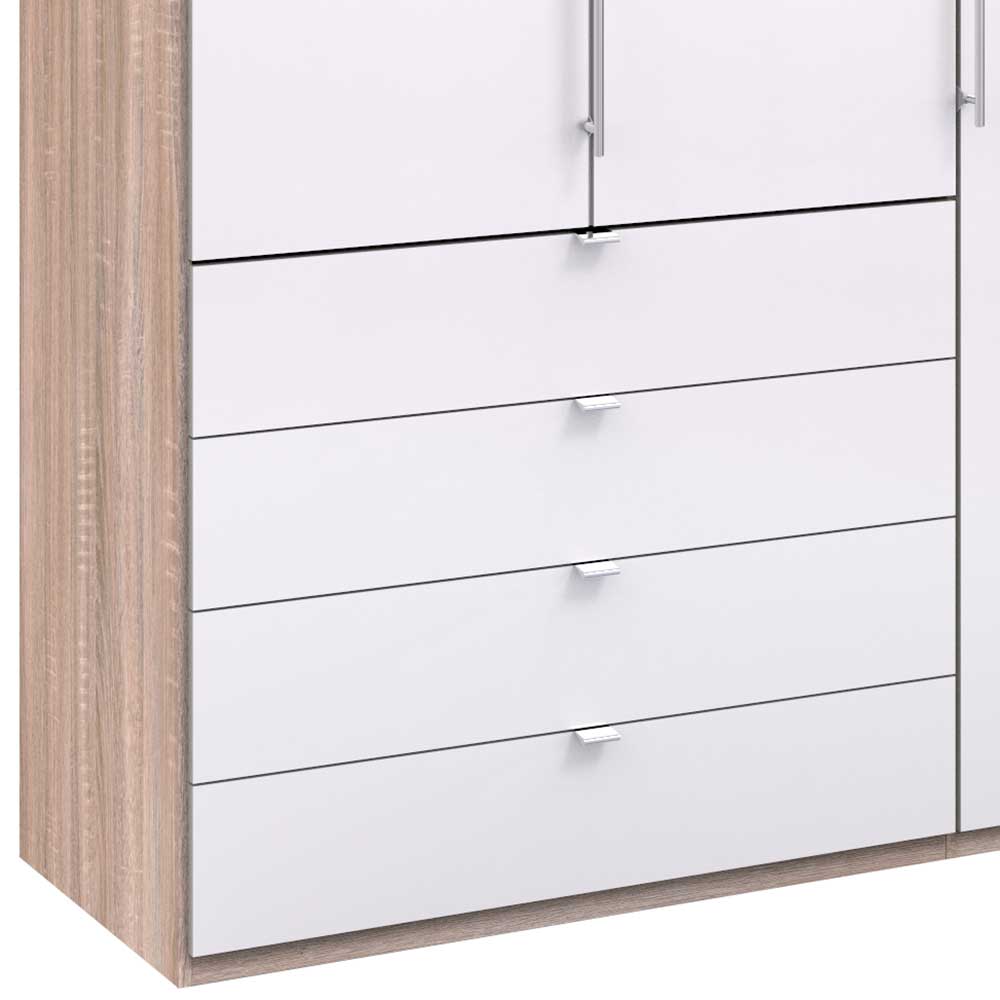 Schlafzimmer-Kleiderschrank mit Tür & 2 Falttüren - Bosays