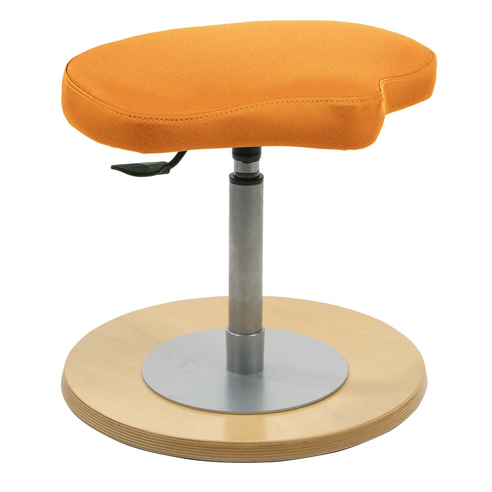 Kinder Schreibtisch Hocker in Orange & Buche - Cadona
