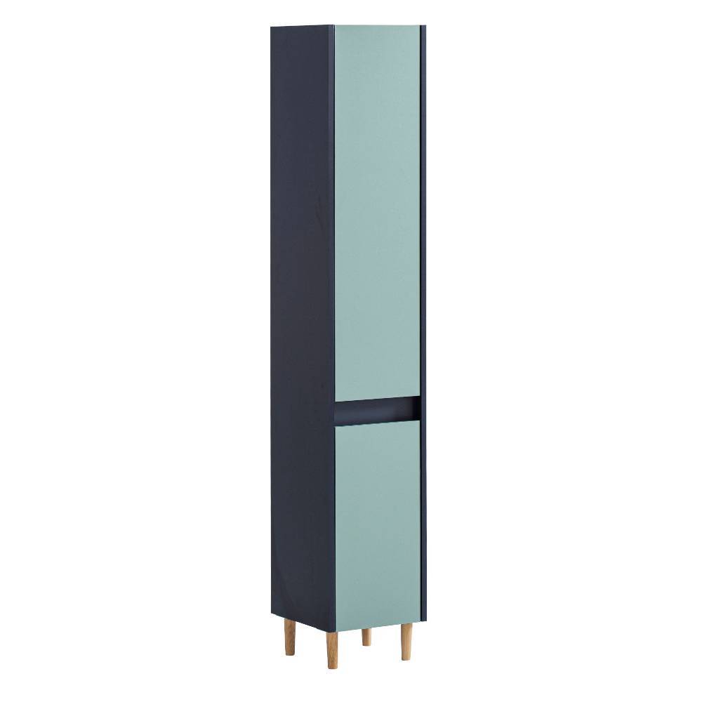 Bad Hochschrank in Dunkelblau und Taubenblau - Emily
