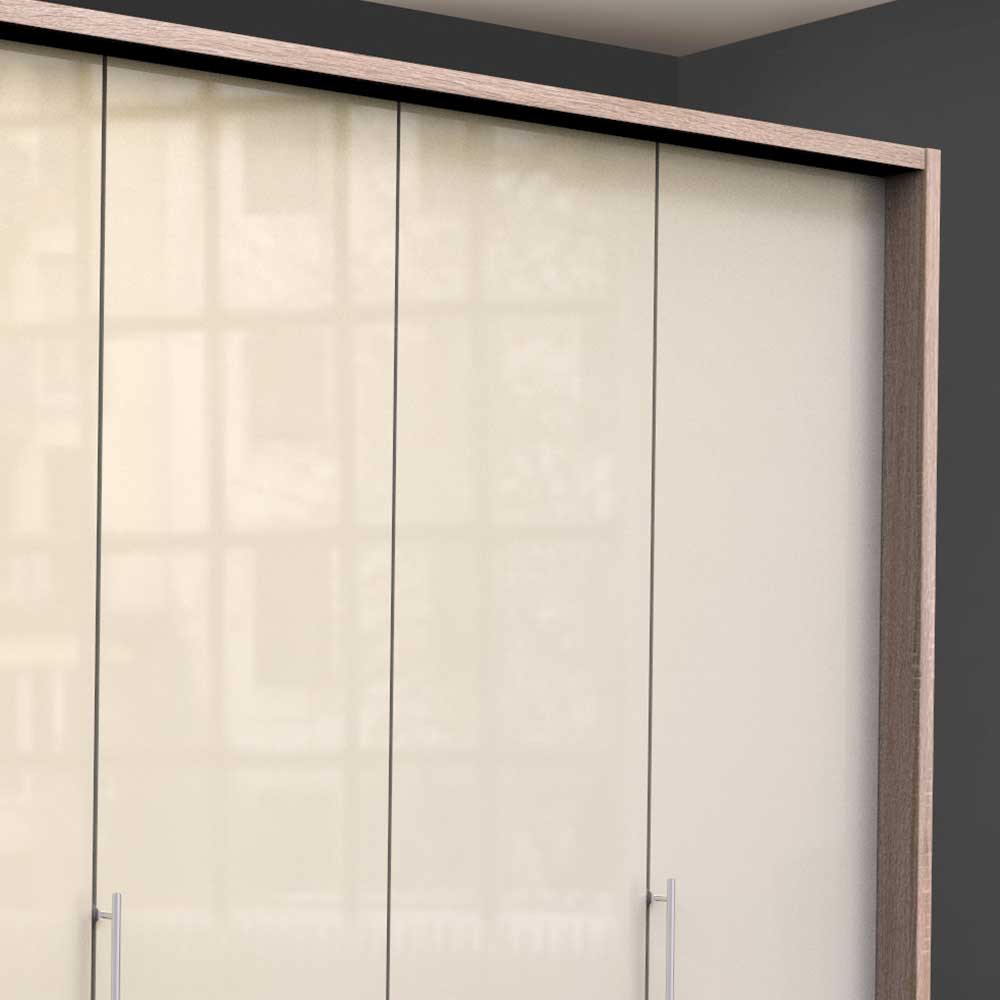 Moderner Schlafzimmerschrank mit Metallgriffen - Rativian